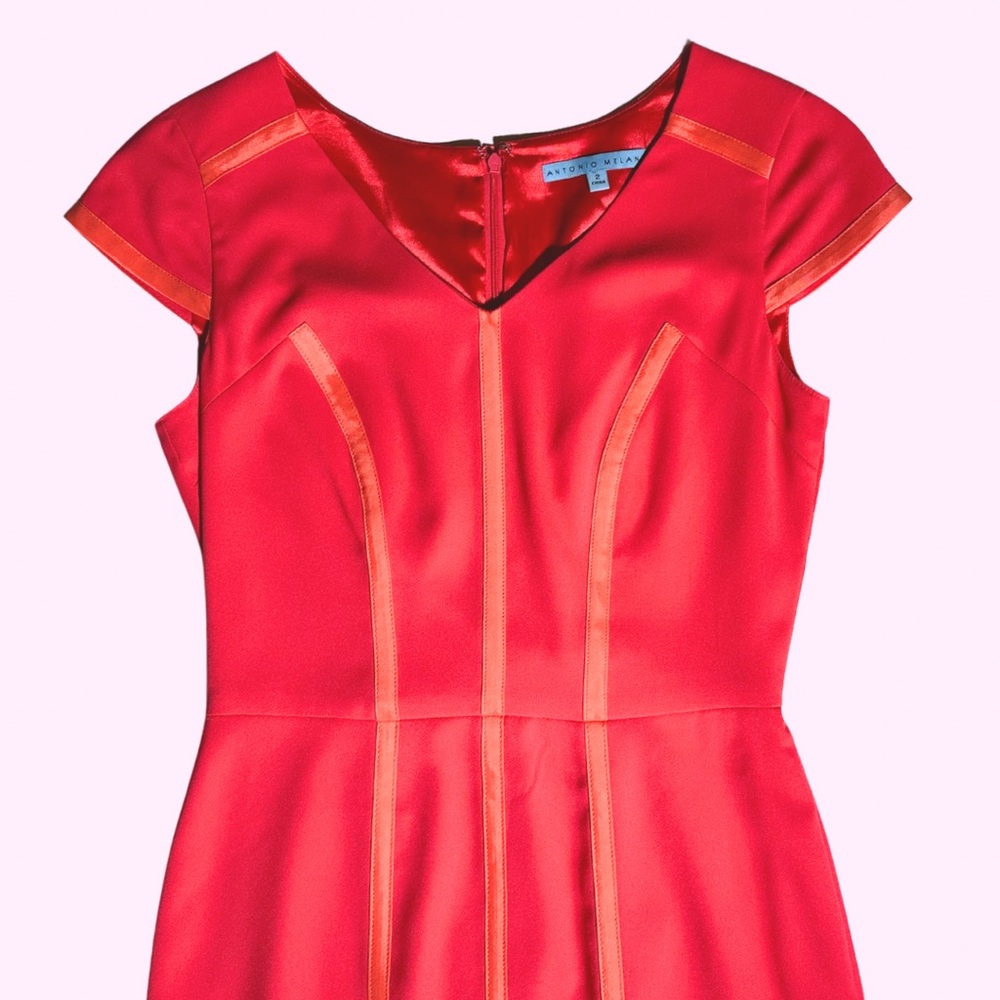ANTONIO MELANI Red Midi Dress